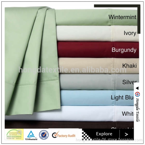 T500 Egyptian Cotton bed set/Full sizes solid color cotton bedding sheets